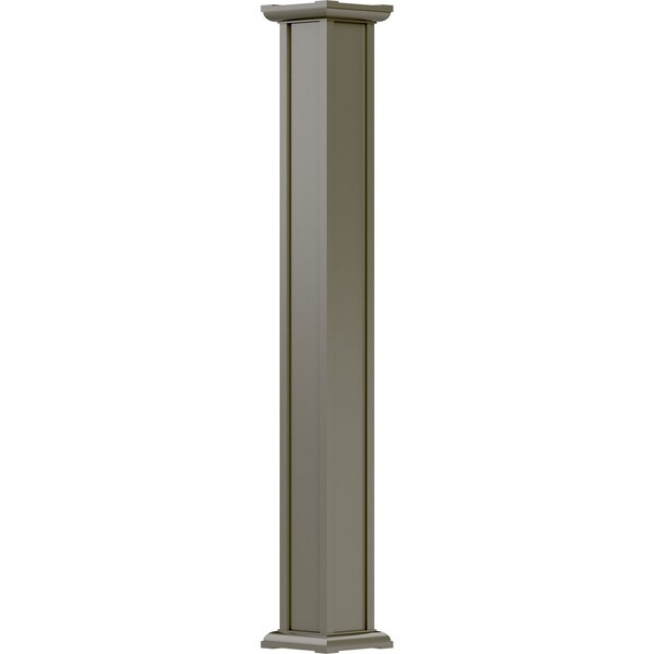 Ekena Millwork 8" x 8' Endura-Aluminum Acadian Style Column, Square Shaft (For Post Wrap Installation) Non-Tapered EA0808INPSGACAC - main